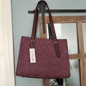 Simply Noelle handbag. Large with three  compartments two snap and one zipper.
